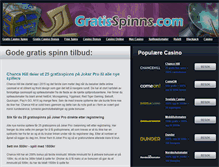 Tablet Screenshot of gratisspinns.com